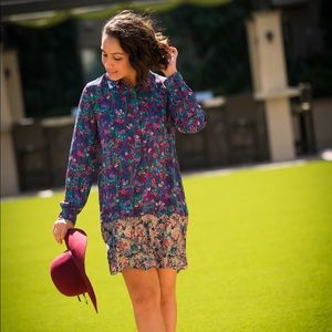 BCBGMaxAzria Bradyn Floral Shirt Dress